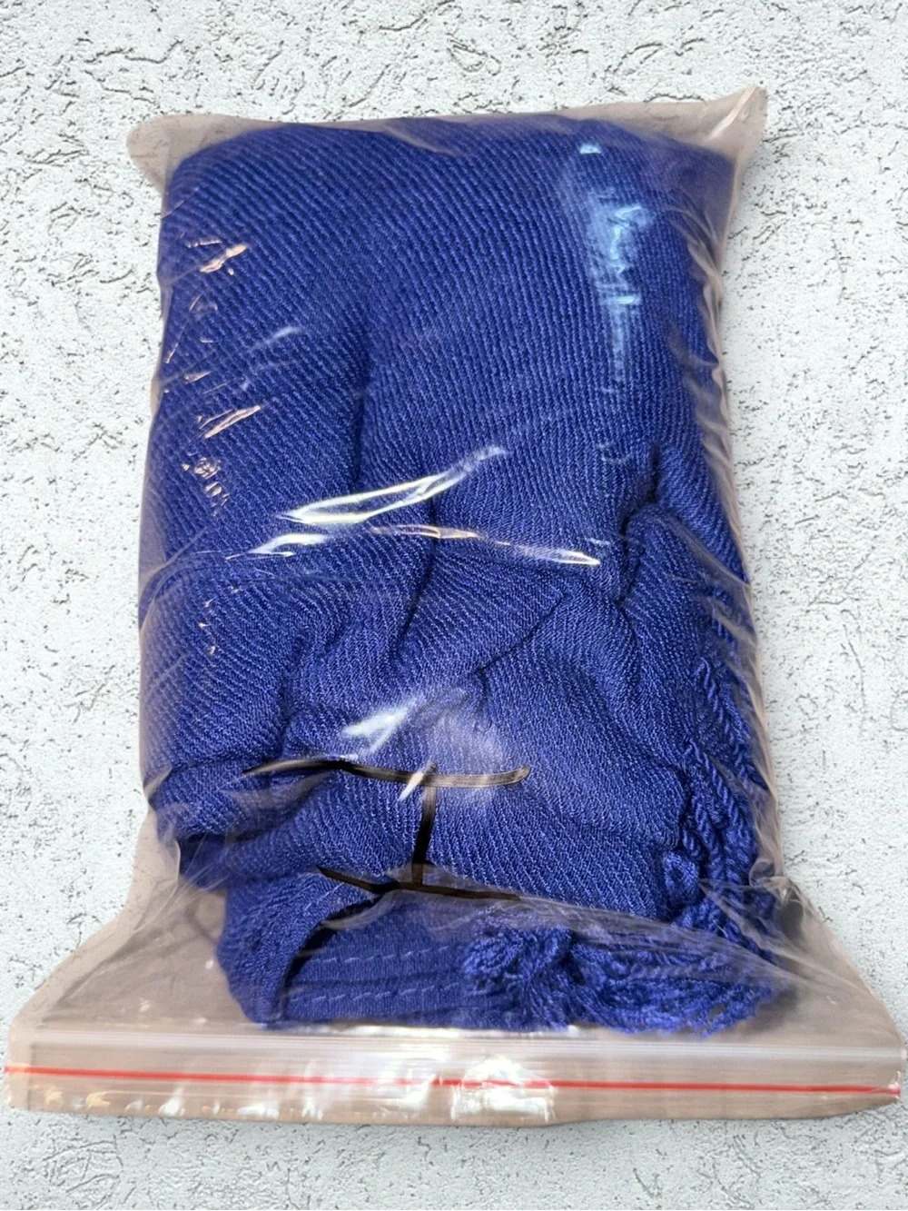 🌻Pashmina Silk Deep Blue Fringe Scarf